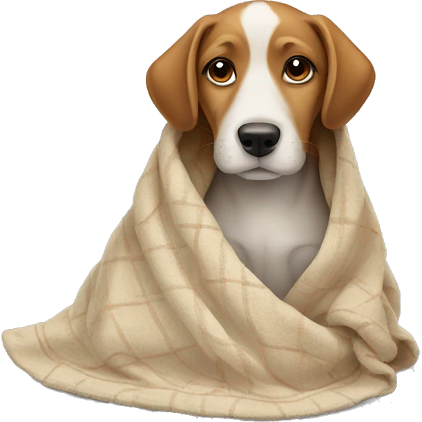 Dog with blanket  emoji