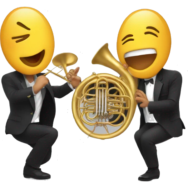 French horn rave emoji