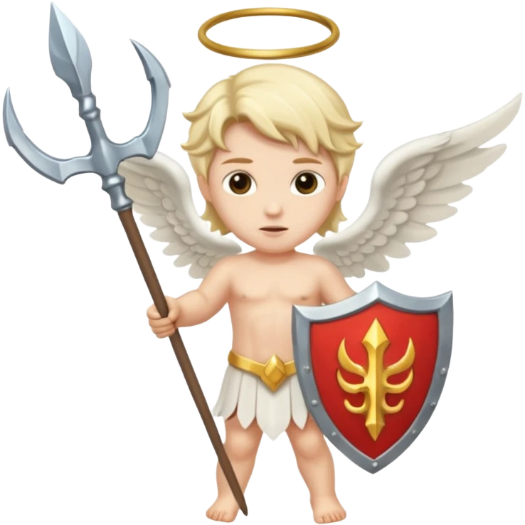 Ангел ломает трезубец emoji