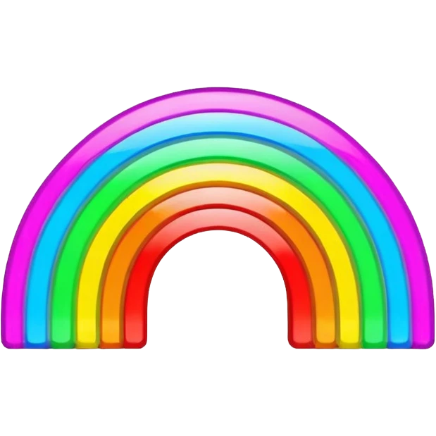 glowing led light, rainbow coloured, one big sign emoji
