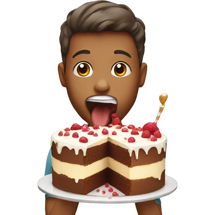 Eating cake emoji