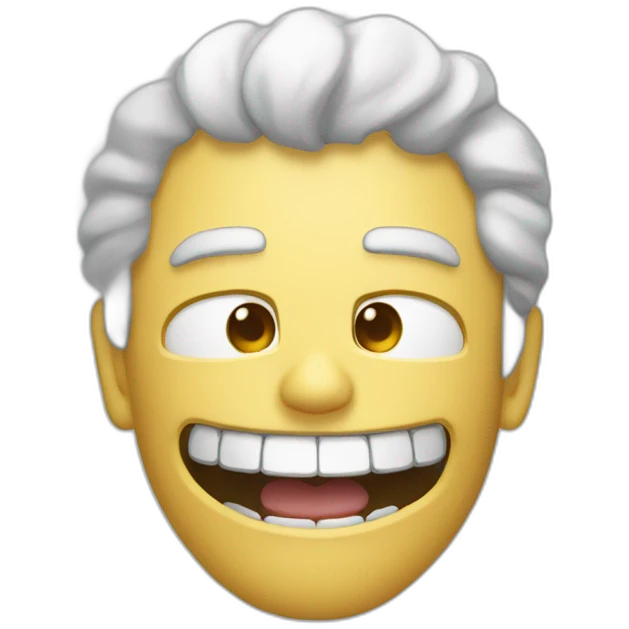 Cráneo sin cuerpo sonriente emoji