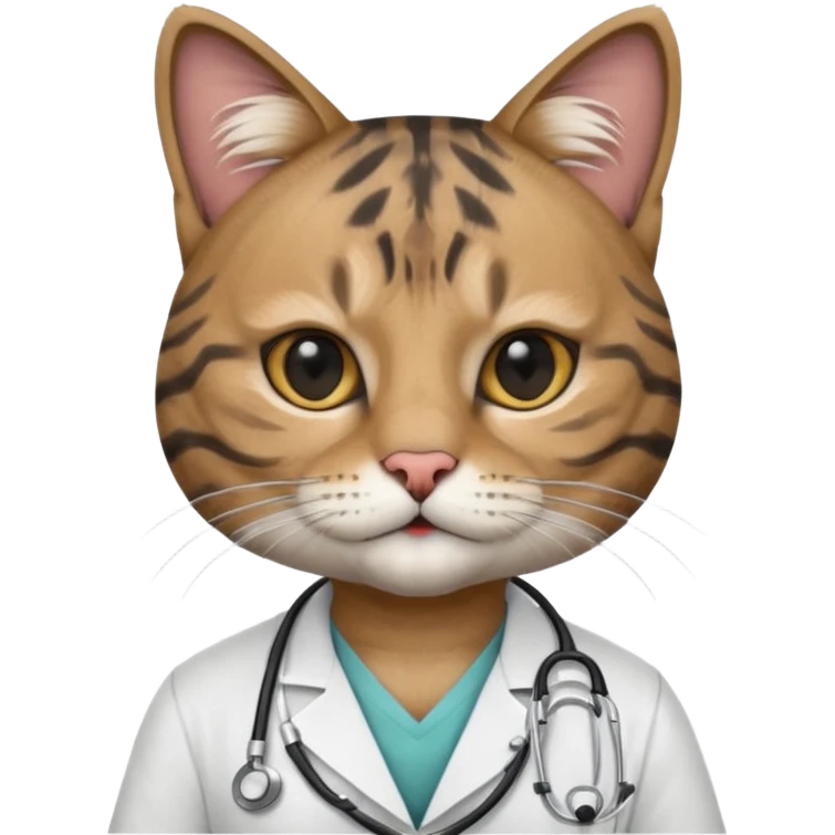 doctor cat, black surgeon mask emoji