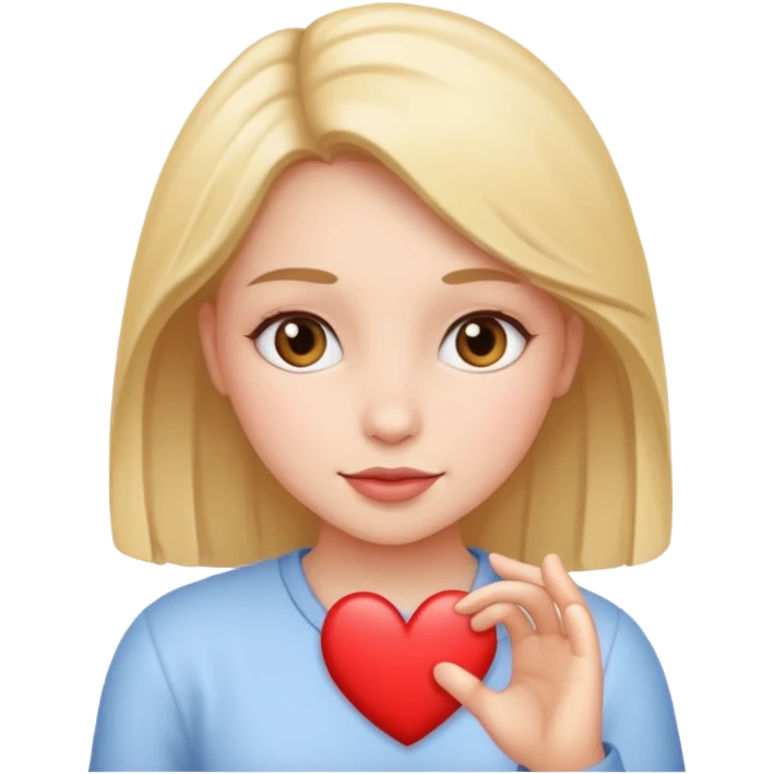 Girl sends love  emoji