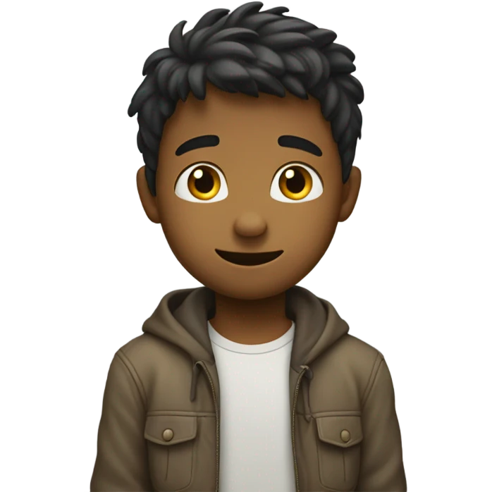 Boy with shy face holding their hands behind their back swinging their body back and forth  emoji