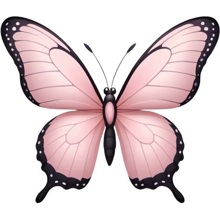 Flying pale pink butterfly emoji