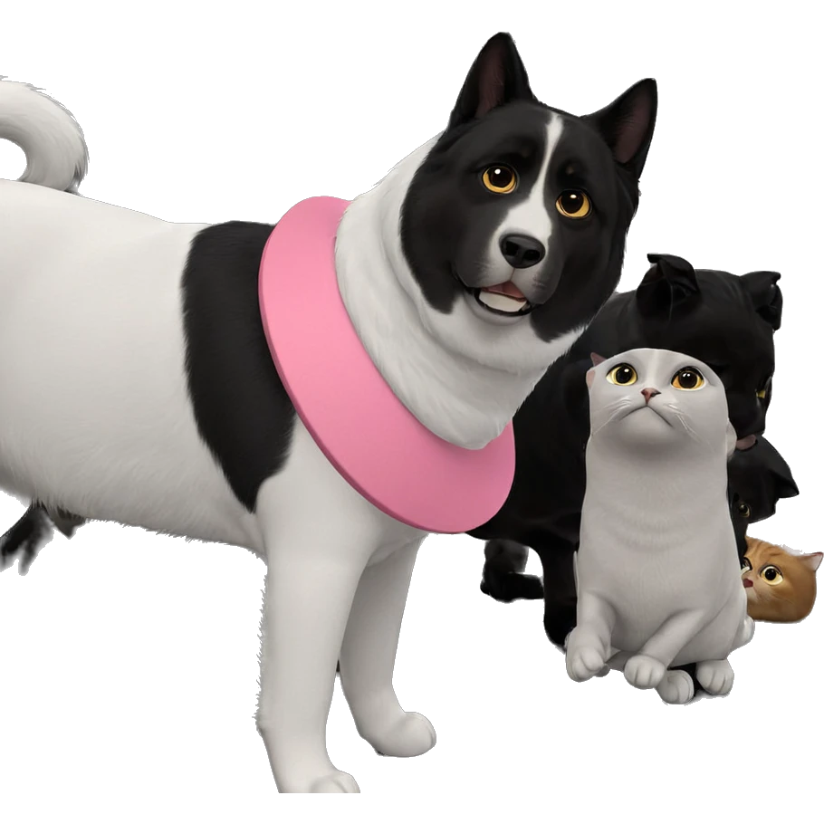 cat and dog watching indoors emoji