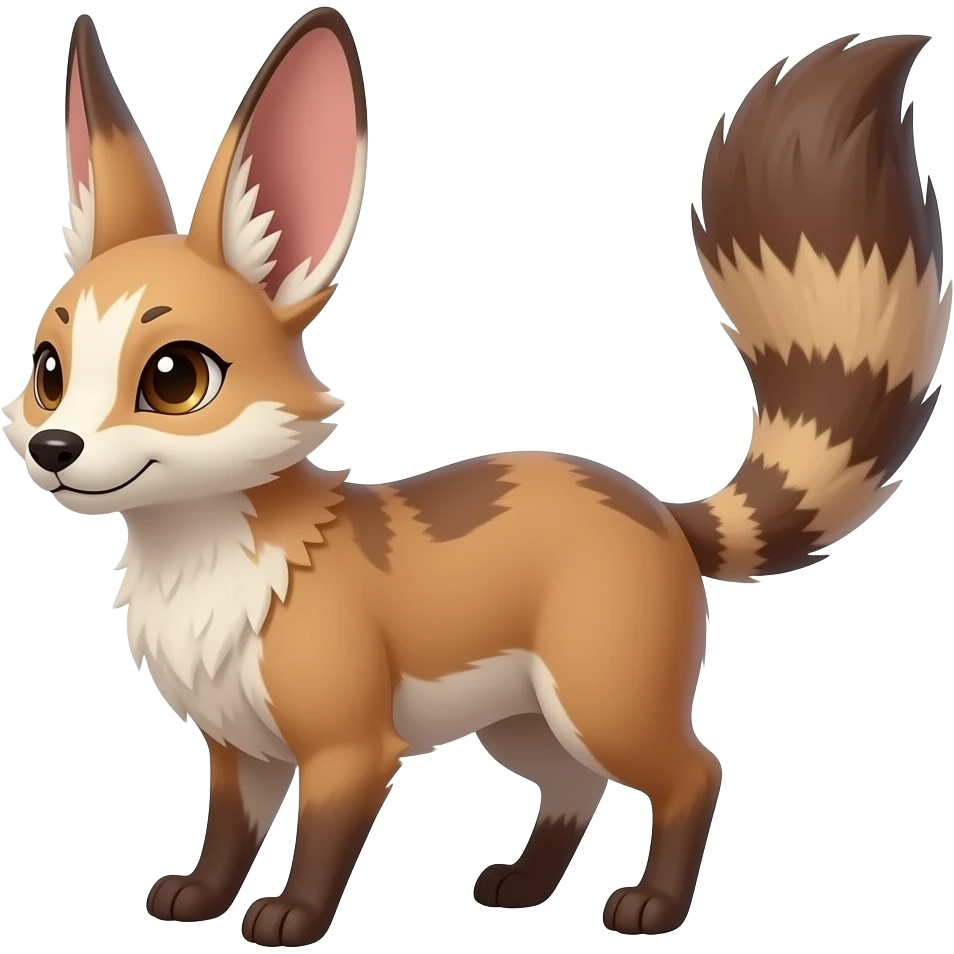 animal-vernid-sergal-grem2-creature with tapered tufted ears, and a long tufted tail emoji