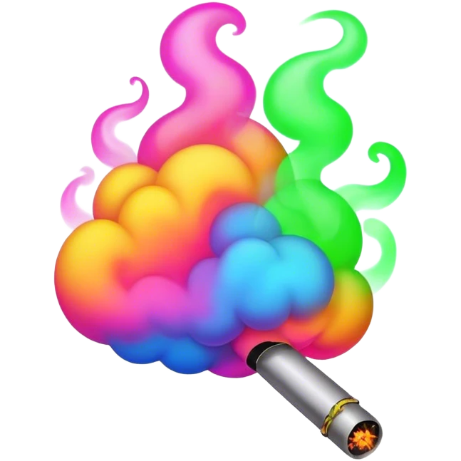 Neon smoke emoji