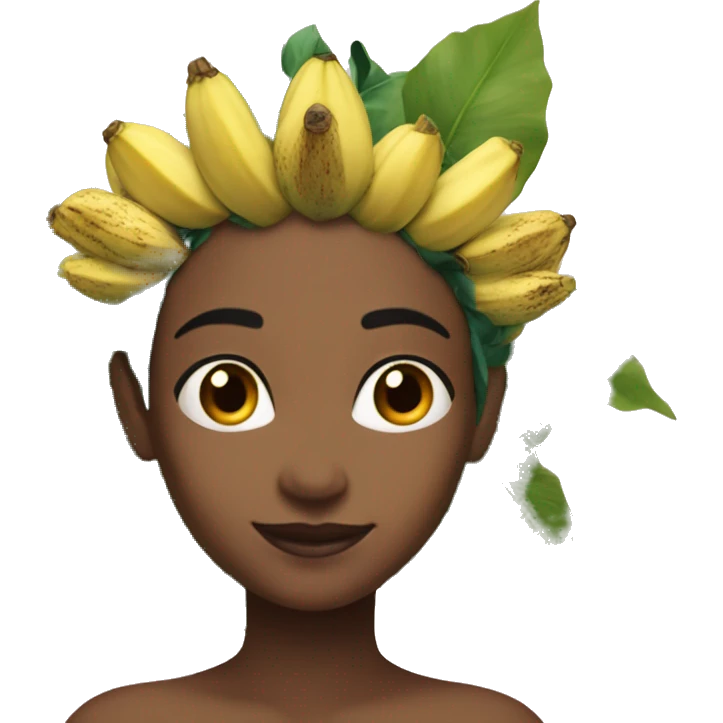 generate a mulato fairy who circles the water with a banana flower-crown emoji