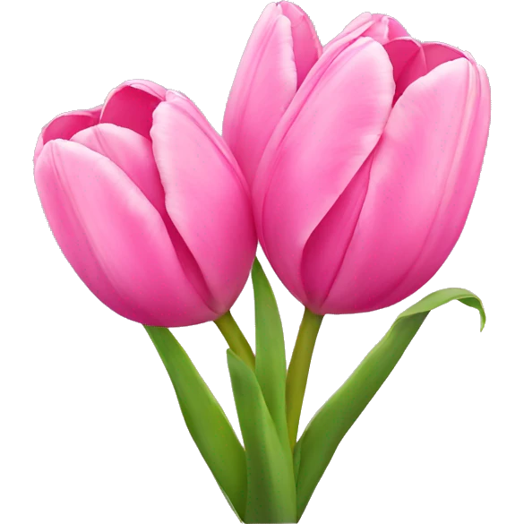 Pink tulips with a bow emoji