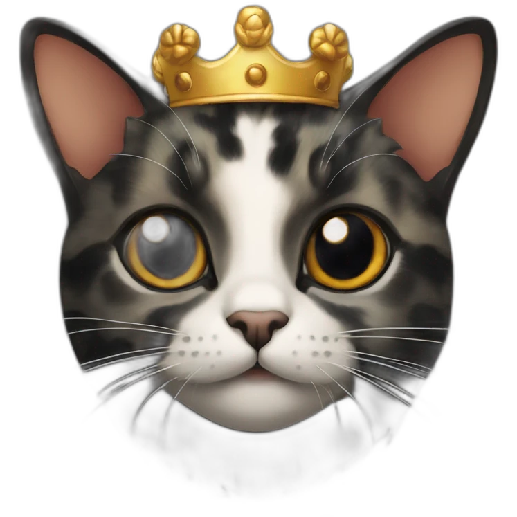 Cat tortoiseshell Black crown emoji