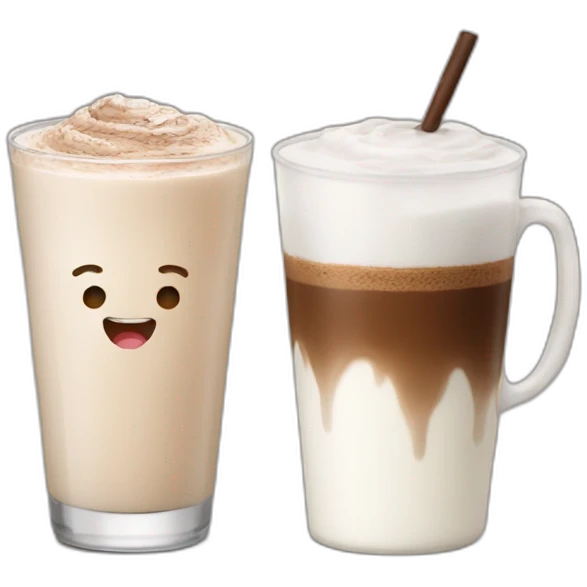 Milk and mocha emoji