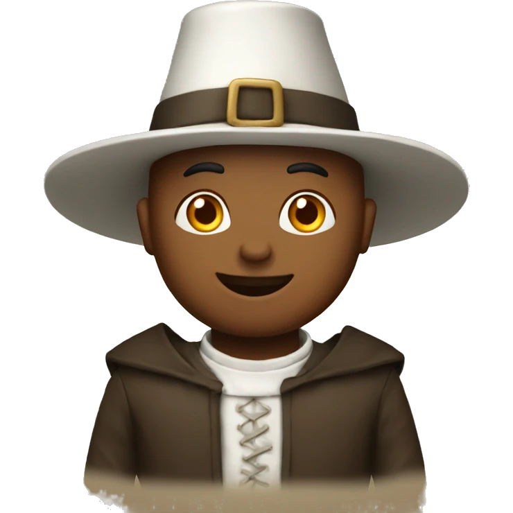 Thanksgiving white pilgrim emoji