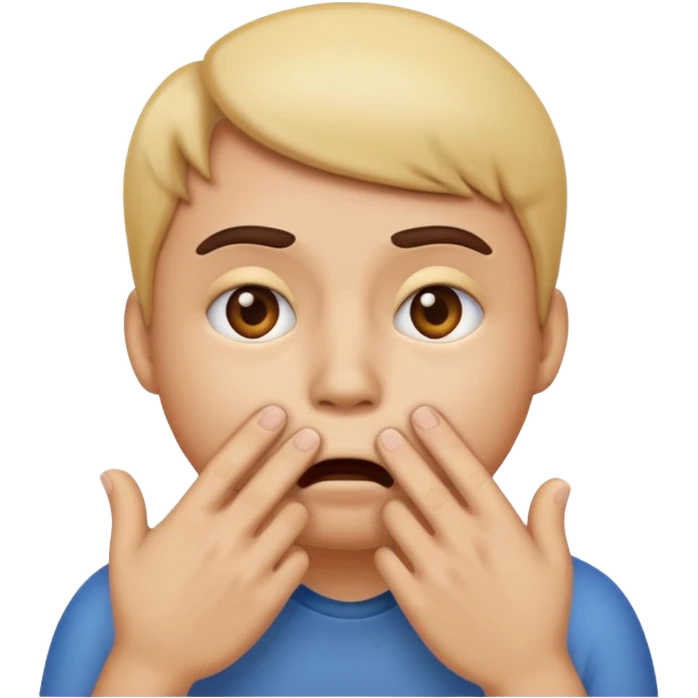Emoji face in trouble their hand in their mouth  emoji