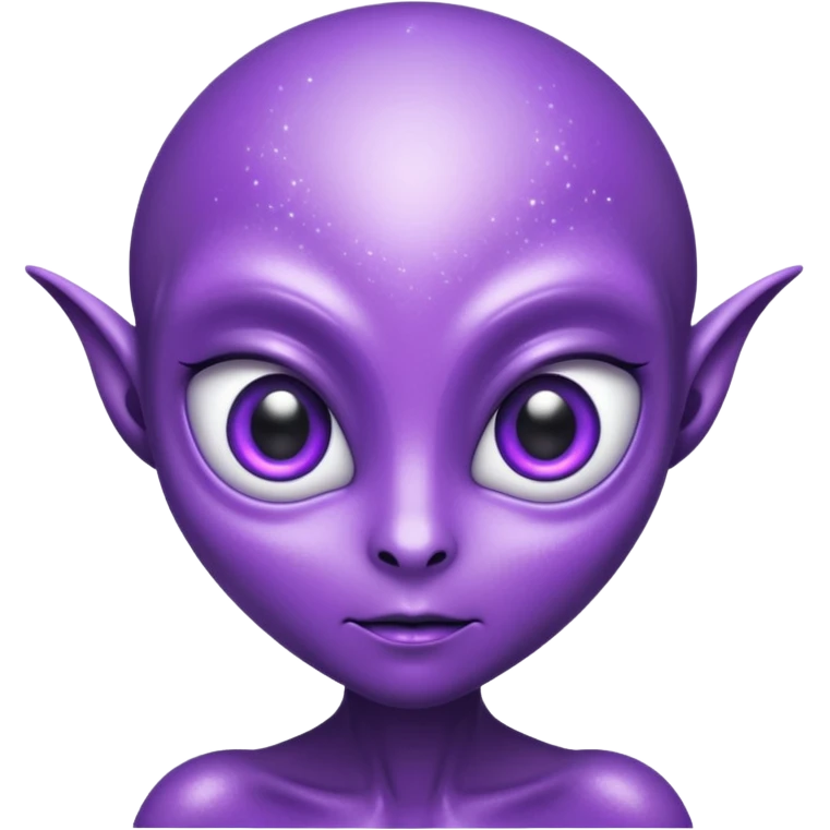 glitter purple alien emoji