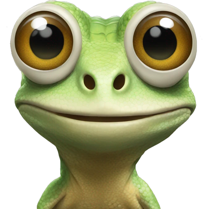 Lizard with enormous eyes emoji