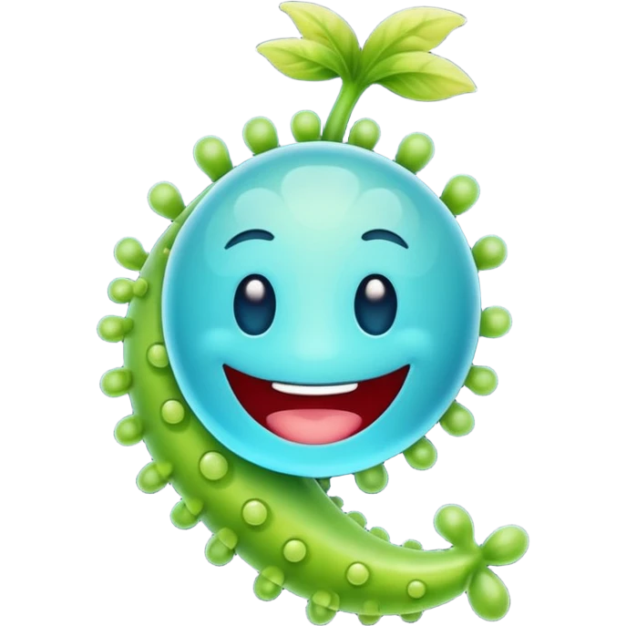 Happy bacteria emoji emoji