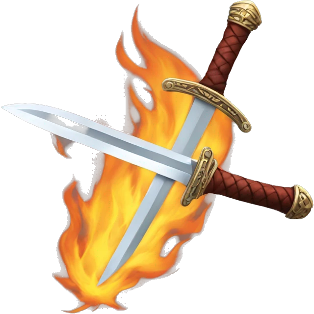 sword in flame emoji