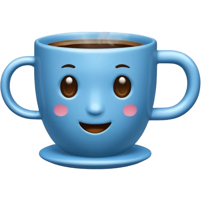 hot blue coffe cup emoji
