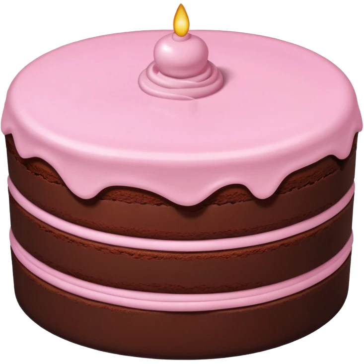 Chocolate Light Pink Cake emoji