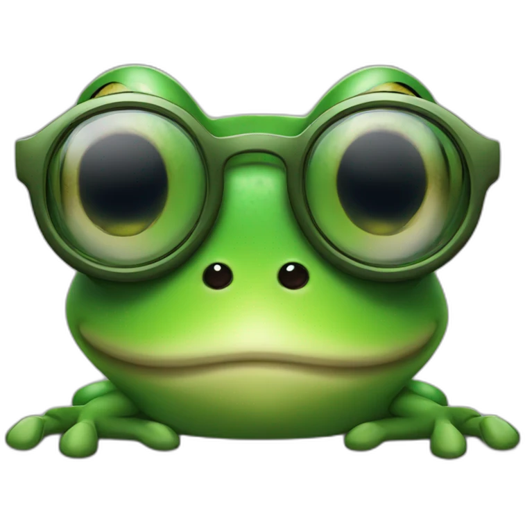 frog in glasses emoji