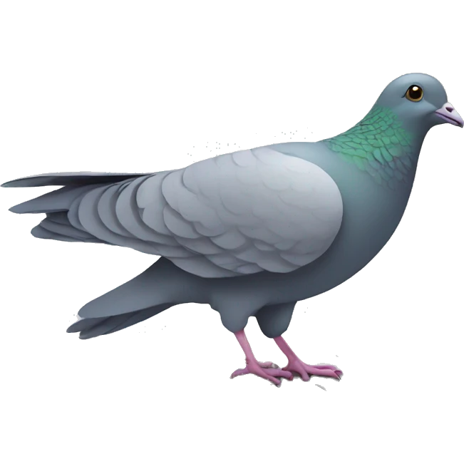 Un pigeon qui marche au bord de la route emoji