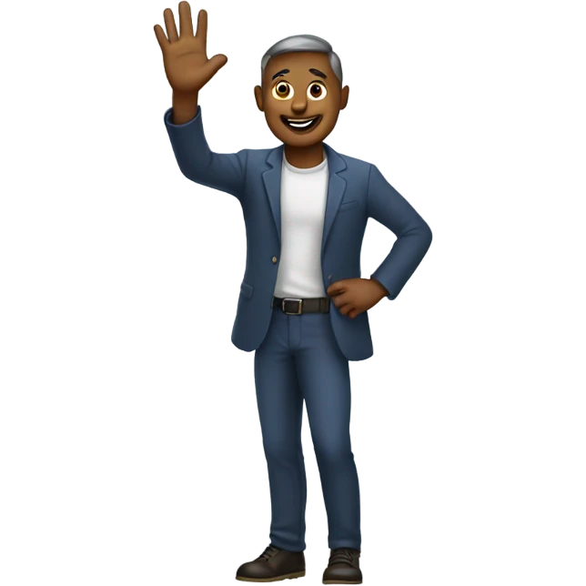 Man waving emoji