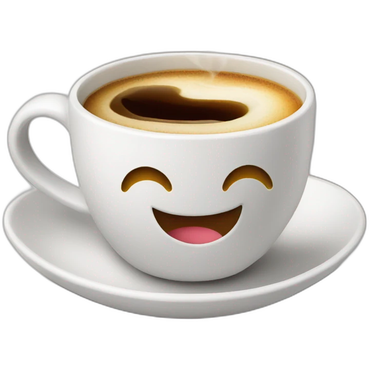 happy coffee cup emoji