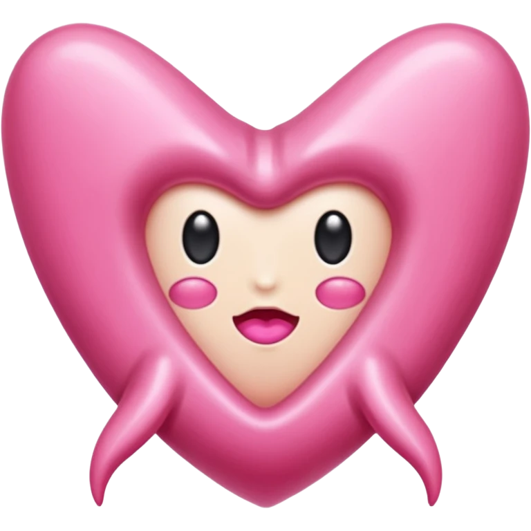 pink vulva with appearing moist emoji