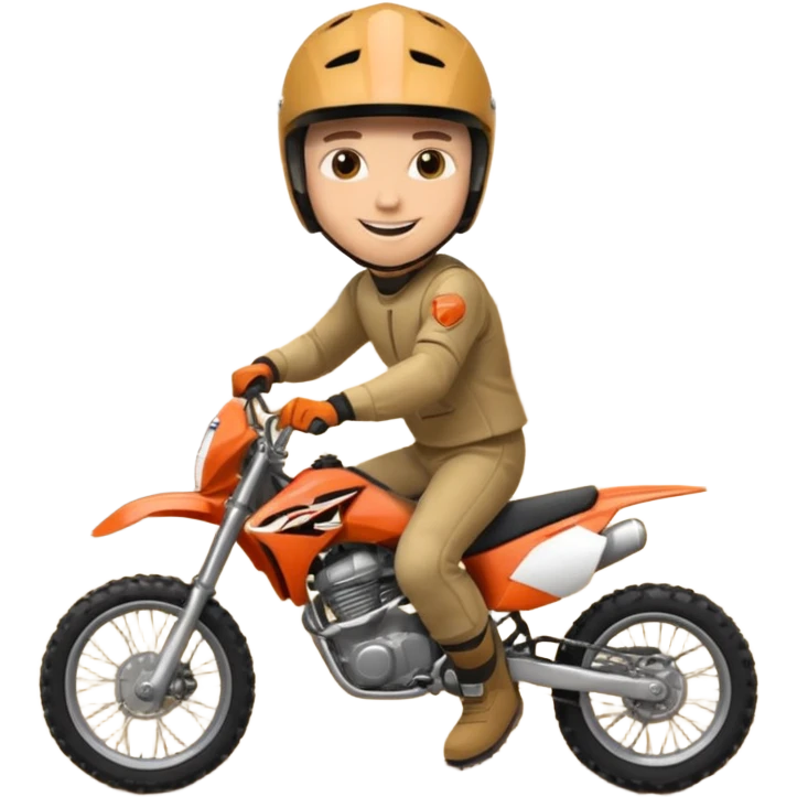 guy on dirtbike smiling for camera emoji