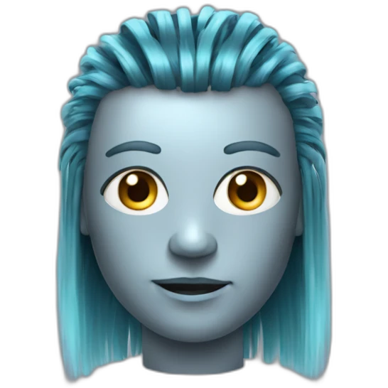 AI robot with hair emoji