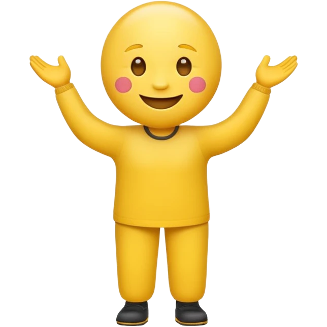 Make a emoji of a armless perdón, full body emoji