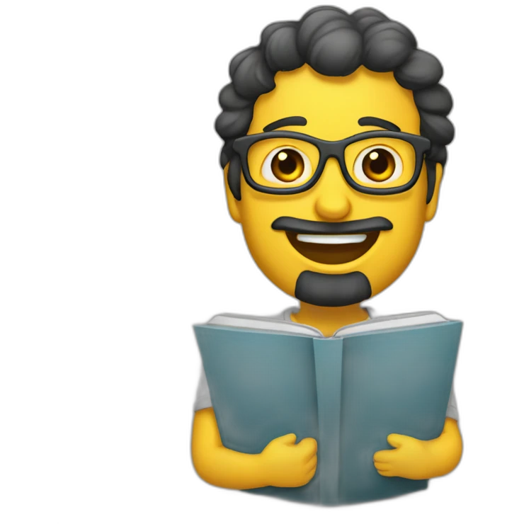 Ромашка и книги emoji