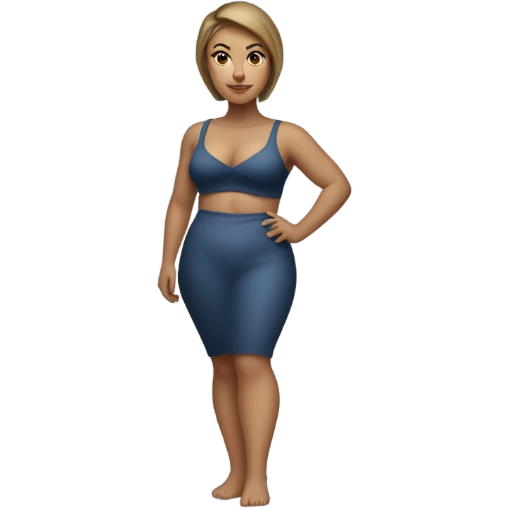 Slim-Thicc caucasian woman posing (hourglass figure) emoji