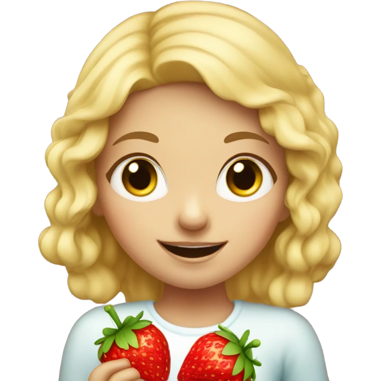 Cutecore Strawberry. Blonde girl
 emoji