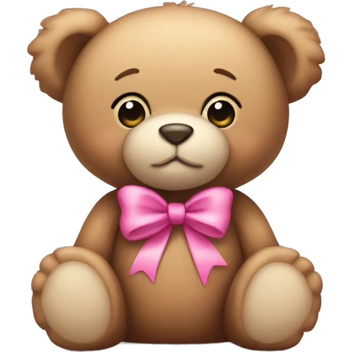 Teddy Bear with a pink bow emoji