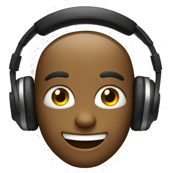Smiley wearing headphones emoji