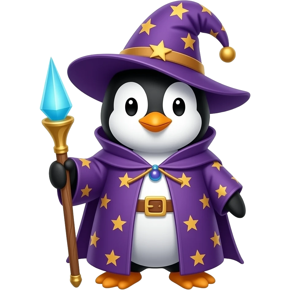 Penguin Wizard emoji