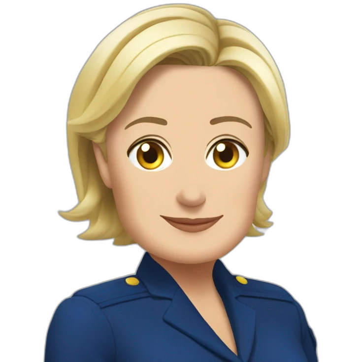 Marine le pen avec du ricard emoji