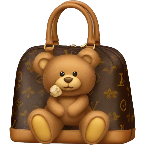 LV handbag with teddy bear  emoji
