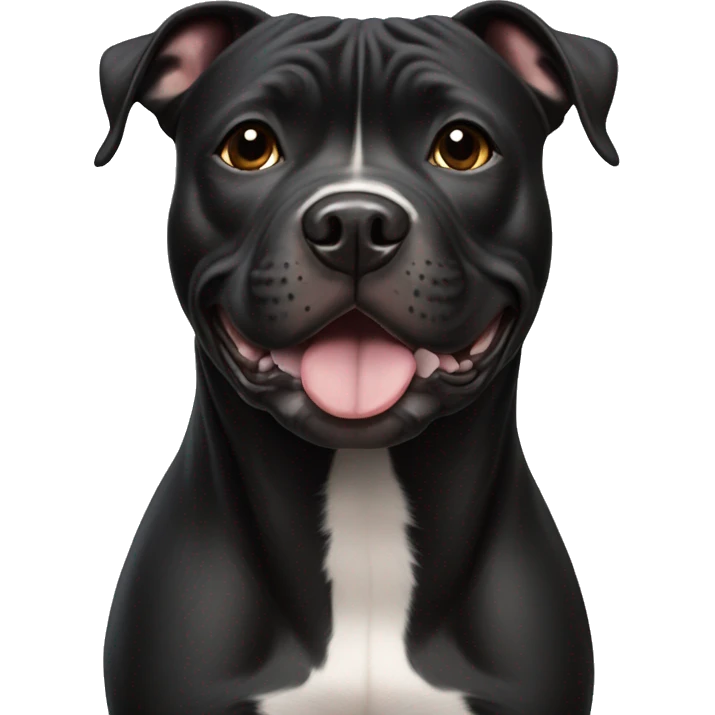 Black English Staffordshire Bull Terrier emoji