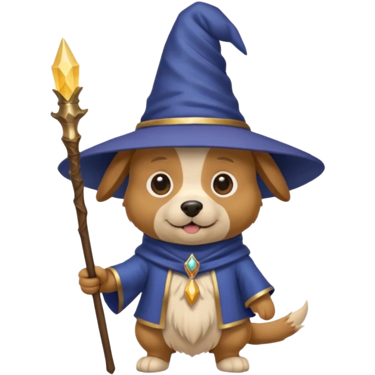 Dog wizard emoji