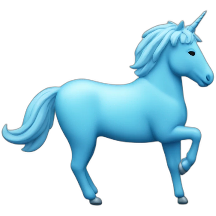 medicated pill monochrome blue with unicorn emoji