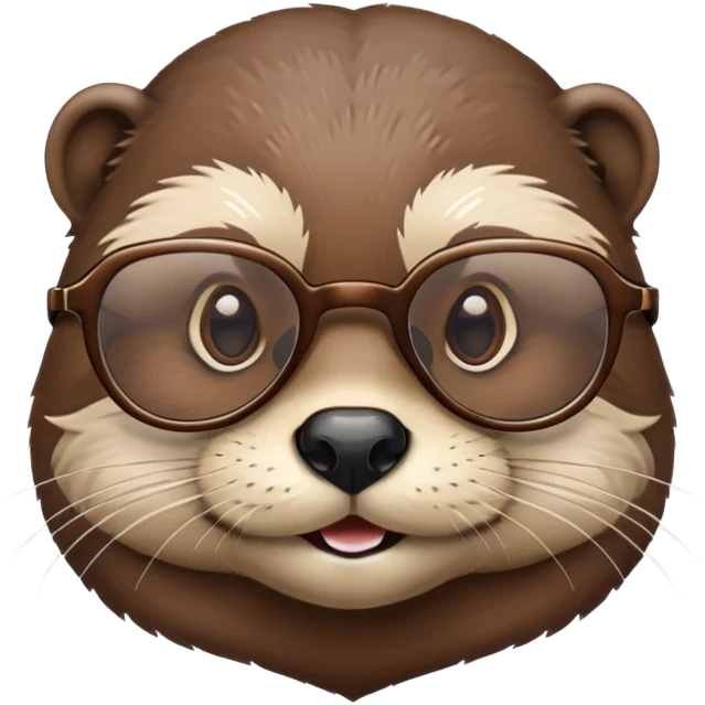 Otter with glasses emoji