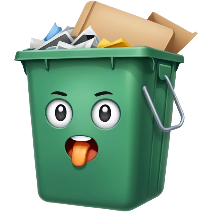 Message going to trash emoji