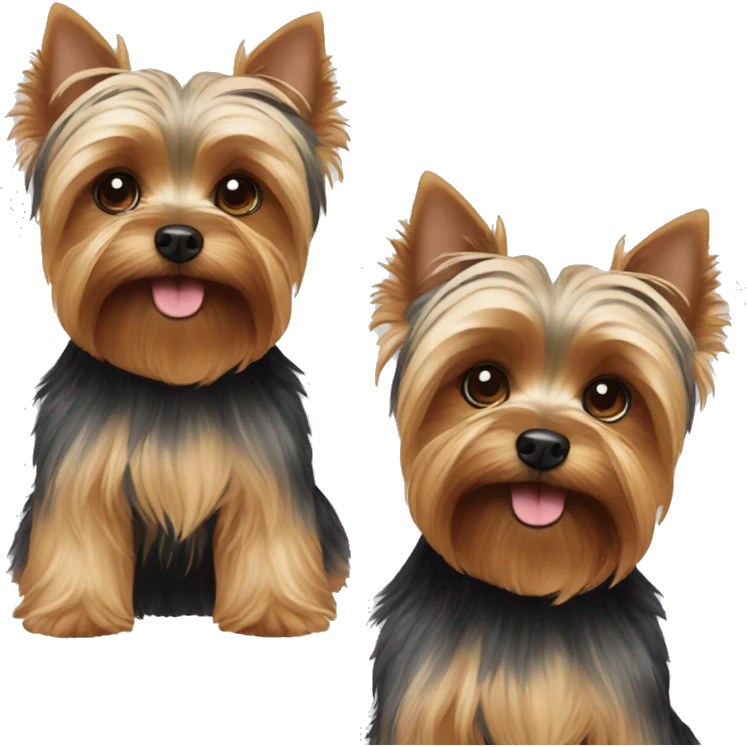 two brothers of Yorkshire terriers emoji