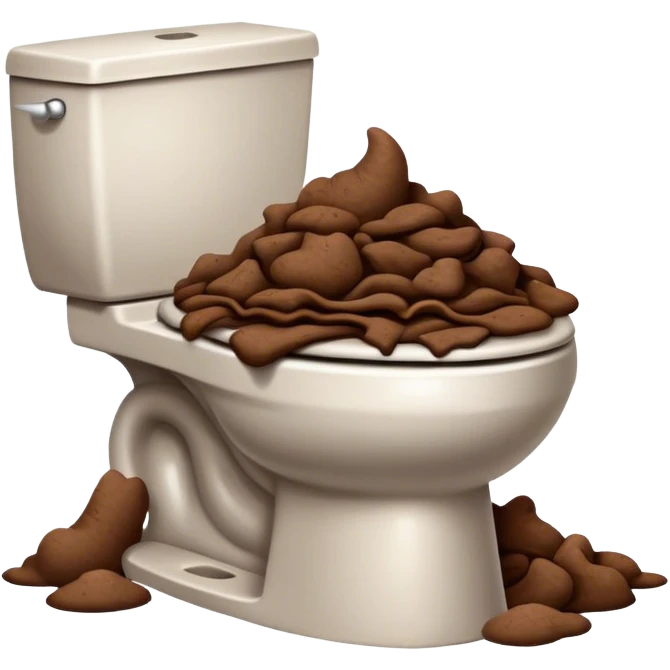 A poop in a toilet  emoji