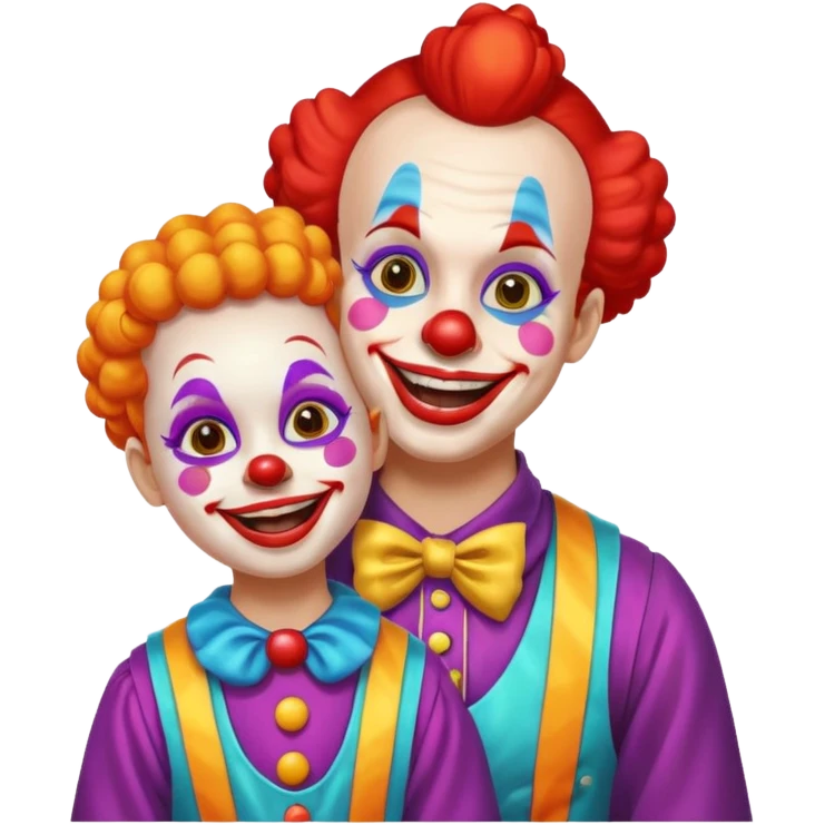 Clown with kid  emoji