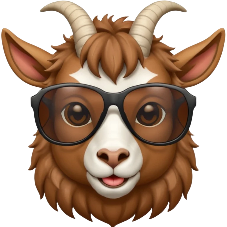 Goat with sunglasses  emoji